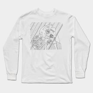 Plant Lady Cat and Coffee Long Sleeve T-Shirt